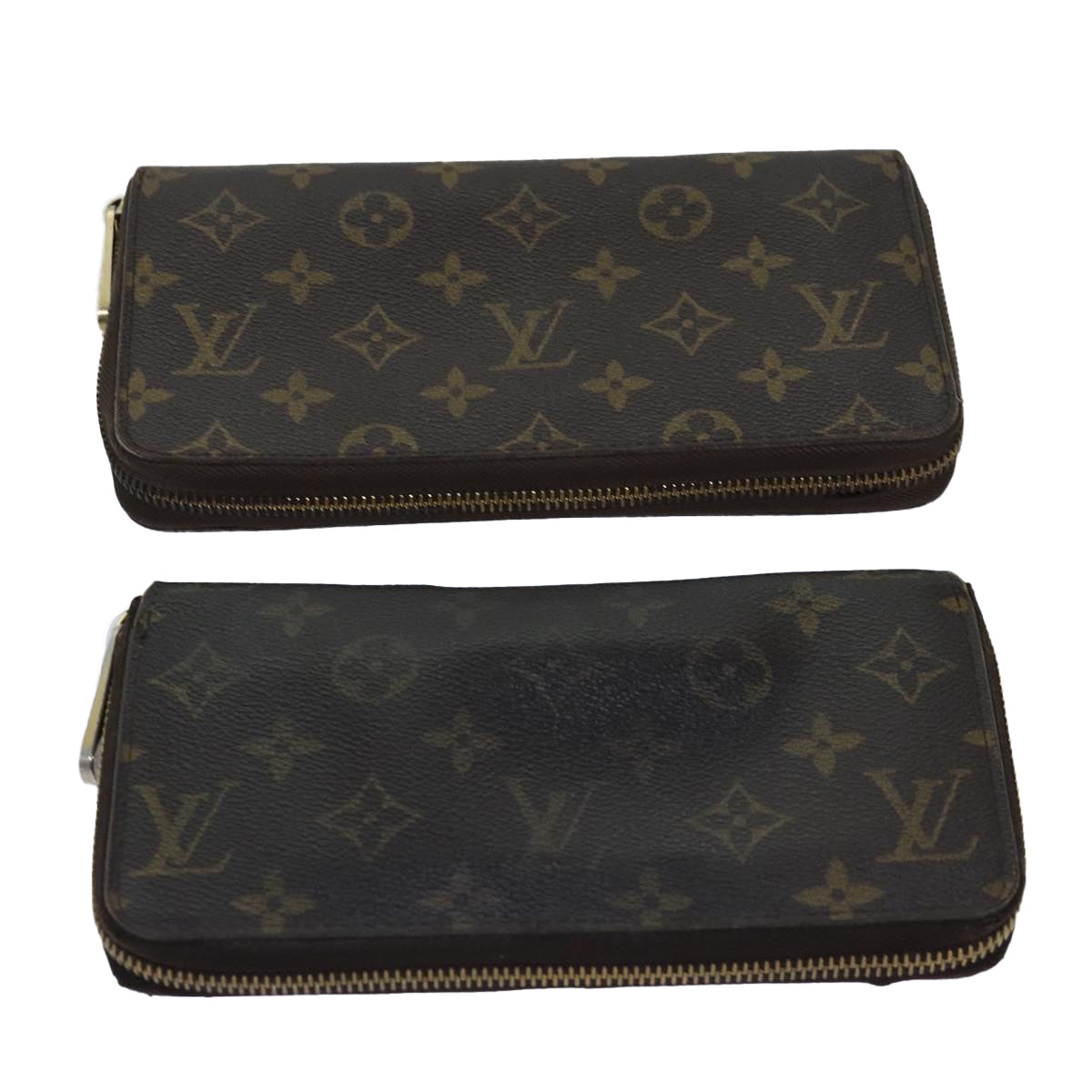 LOUIS VUITTON Monogram Wallet 2Set LV Auth fm3466