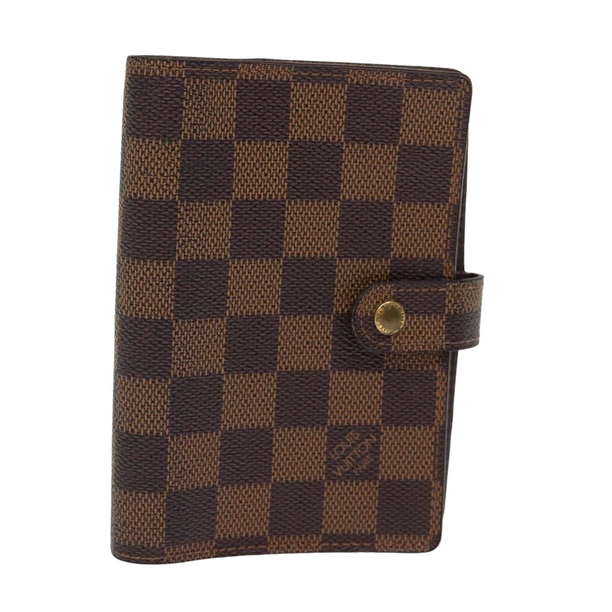 LOUIS VUITTON Damier Ebene Agenda PM Day Planner Cover R20700 LV Auth fm3479