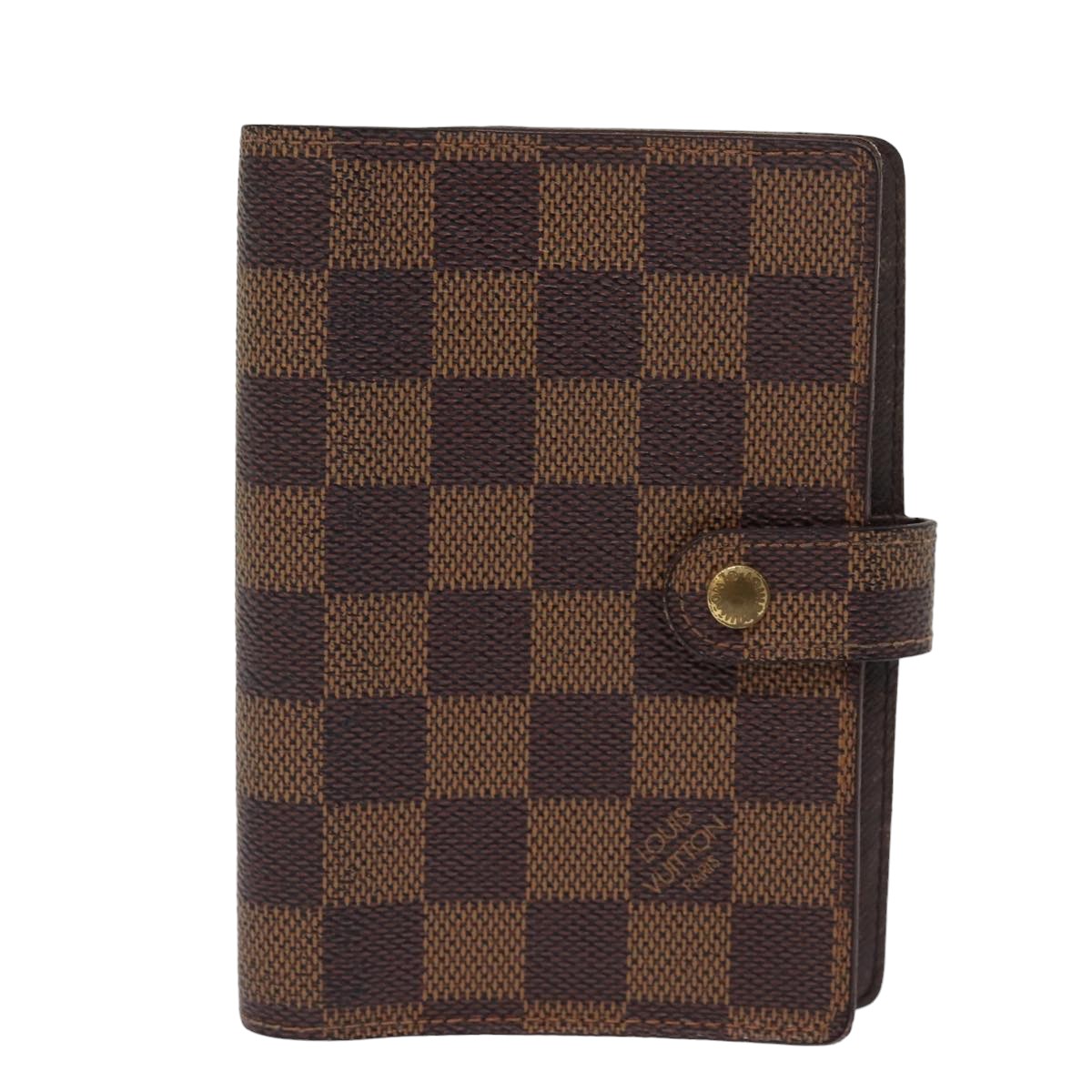 LOUIS VUITTON Damier Ebene Agenda PM Day Planner Cover R20700 LV Auth fm3479