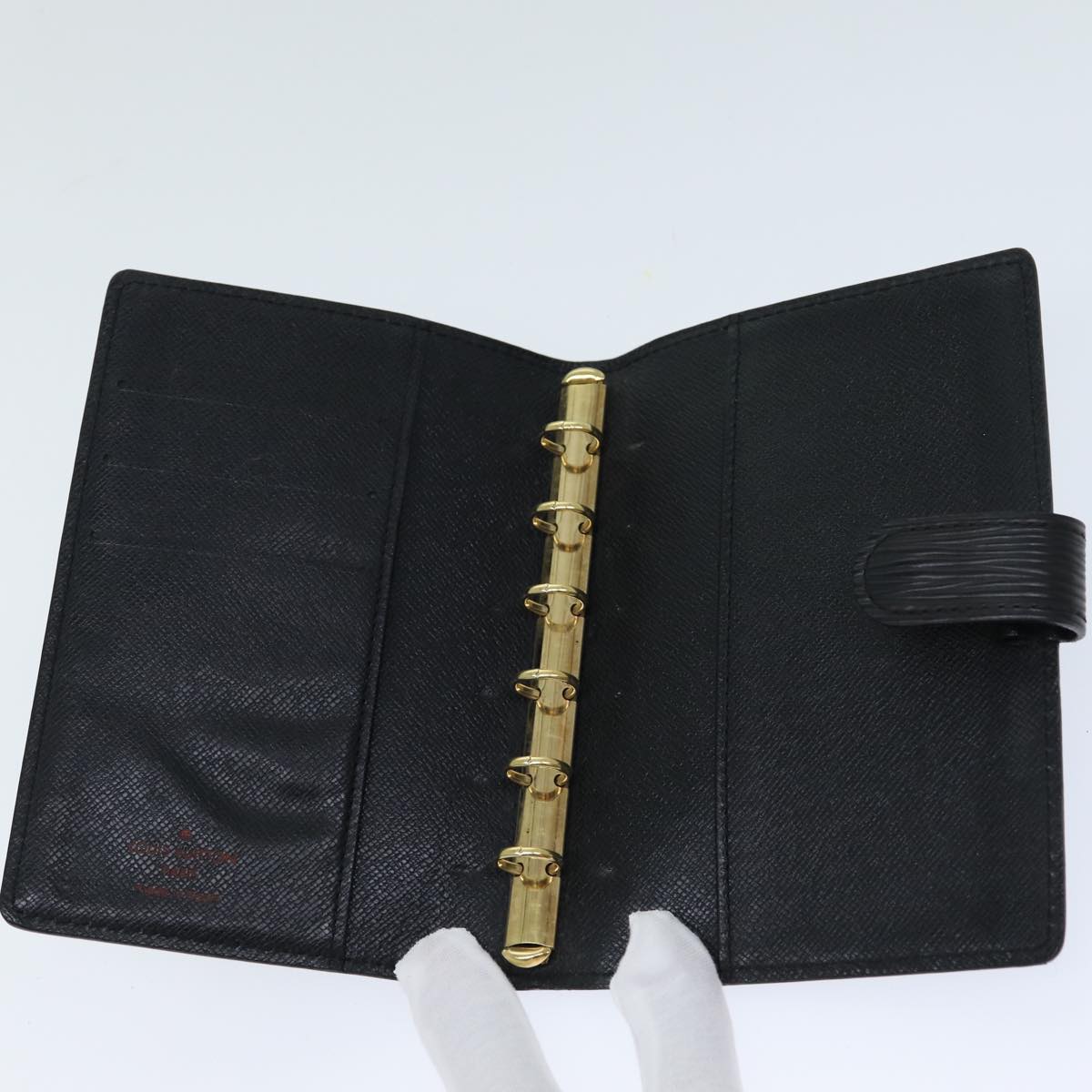 LOUIS VUITTON Epi Agenda PM Day Planner Cover Black R20052 LV Auth fm3483