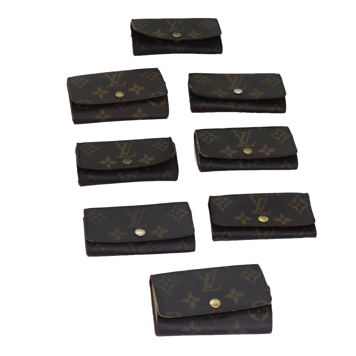 LOUIS VUITTON Monogram Key Case 8Set LV Auth fm3487