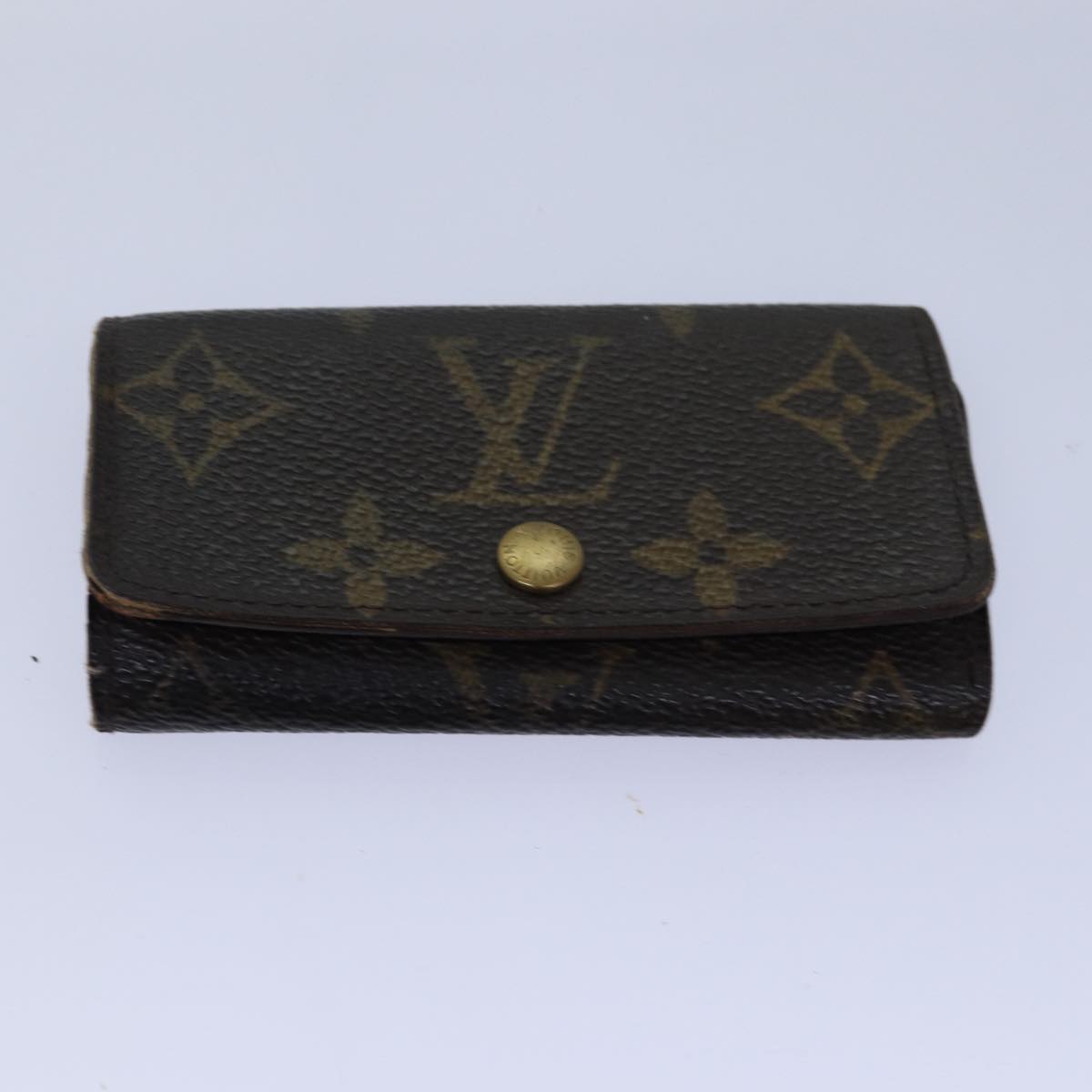 LOUIS VUITTON Monogram Key Case 8Set LV Auth fm3487