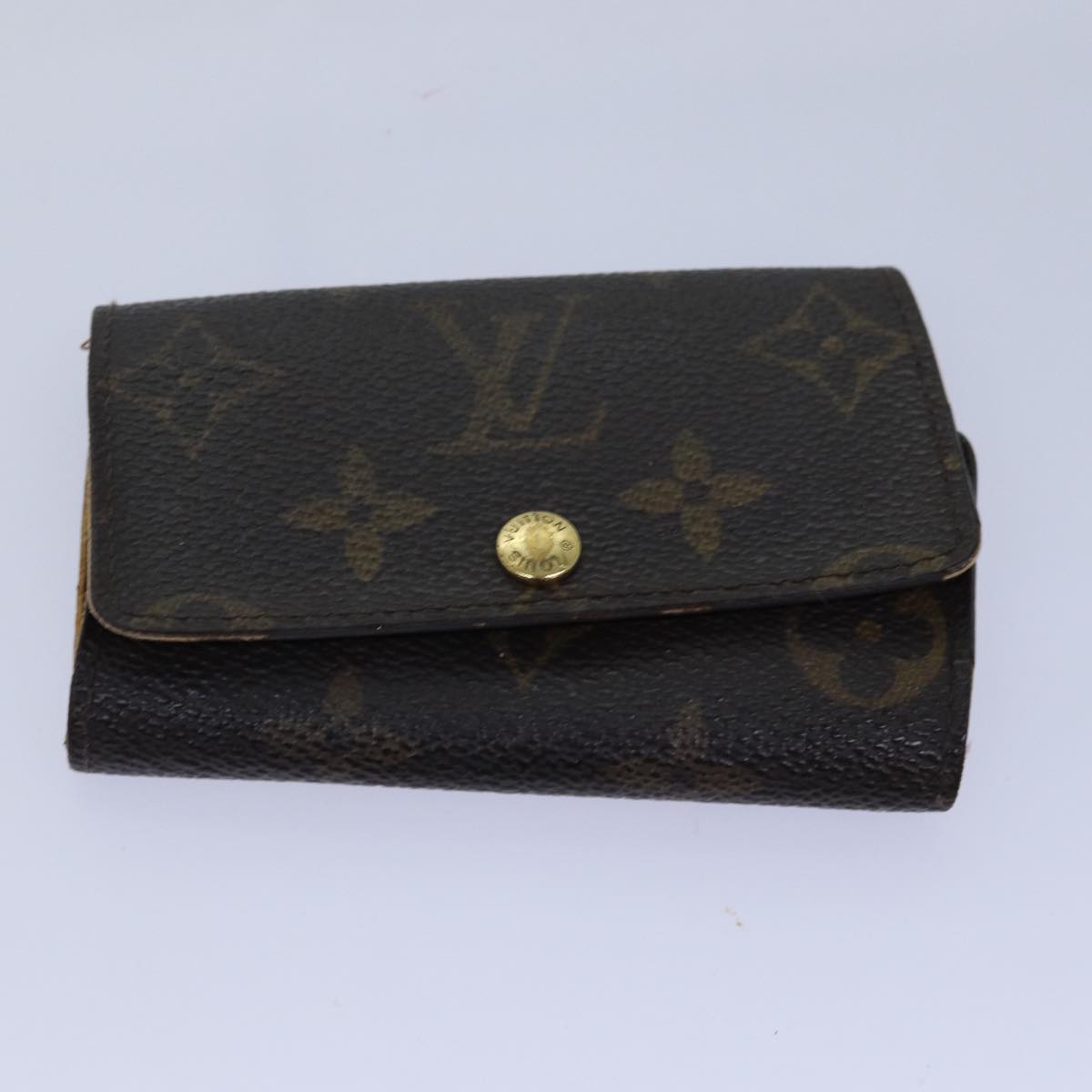 LOUIS VUITTON Monogram Key Case 8Set LV Auth fm3487