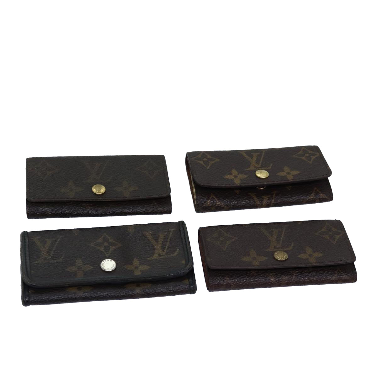 LOUIS VUITTON Monogram Key Case 4Set LV Auth fm3488