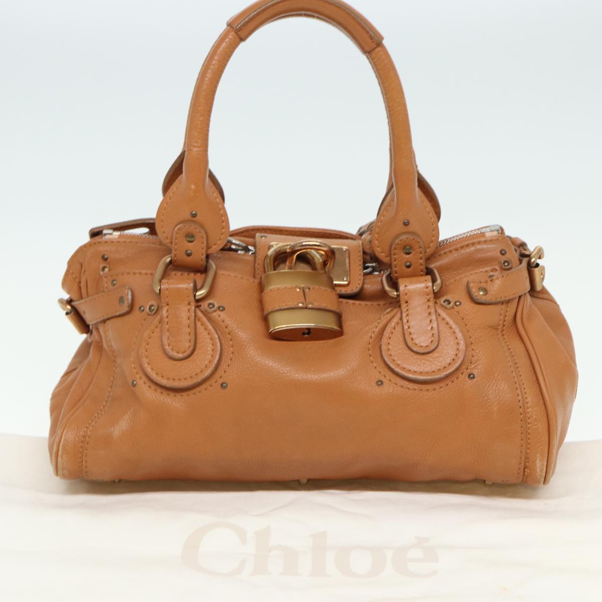 Chloe Paddington Hand Bag Leather Brown Auth fm3527