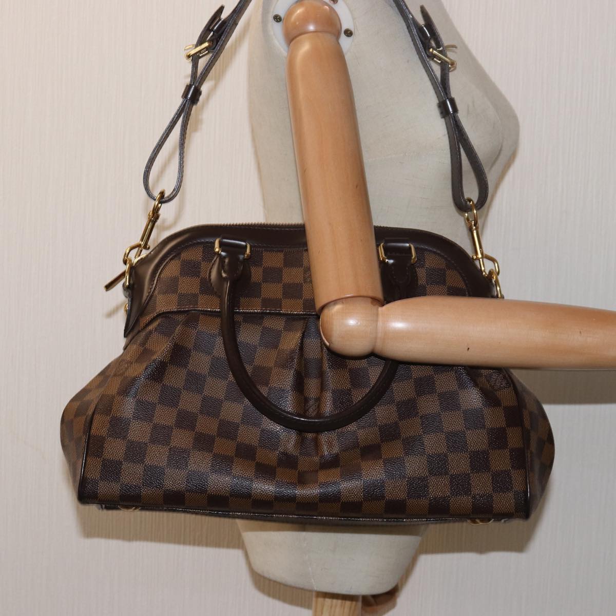 LOUIS VUITTON Damier Ebene Trevi GM Hand Bag 2way N51998 LV Auth fm3530A