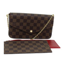 LOUIS VUITTON Damier Ebene Pochette Felice Shoulder Wallet N63032 Auth fm3540SM-1