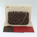 LOUIS VUITTON Damier Ebene Pochette Felice Shoulder Wallet N63032 Auth fm3540SM-12