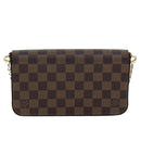 LOUIS VUITTON Damier Ebene Pochette Felice Shoulder Wallet N63032 Auth fm3540SM-2