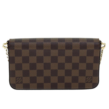 LOUIS VUITTON Damier Ebene Pochette Felice Shoulder Wallet N63032 Auth fm3540SM - 0
