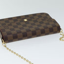 LOUIS VUITTON Damier Ebene Pochette Felice Shoulder Wallet N63032 Auth fm3540SM-6