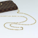 LOUIS VUITTON Damier Ebene Pochette Felice Shoulder Wallet N63032 Auth fm3540SM-7