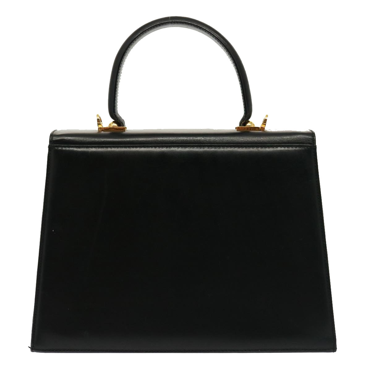 Salvatore Ferragamo Gancini Hand Bag Leather 2way Black Auth fm3545 - 0