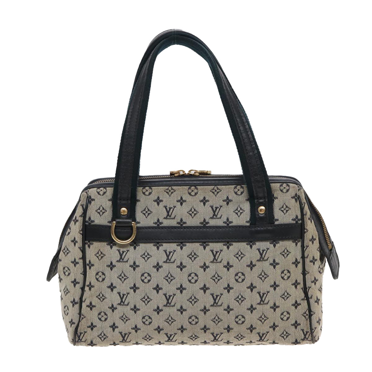 LOUIS VUITTON Monogram Mini Josephine PM Hand Bag Blue M92049 LV Auth fm3553