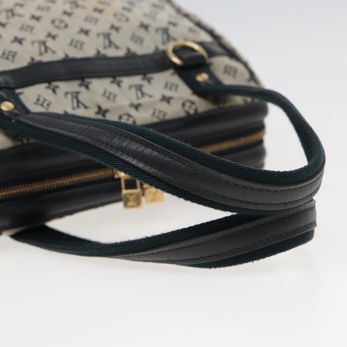 LOUIS VUITTON Monogram Mini Josephine PM Hand Bag Blue M92049 LV Auth fm3553