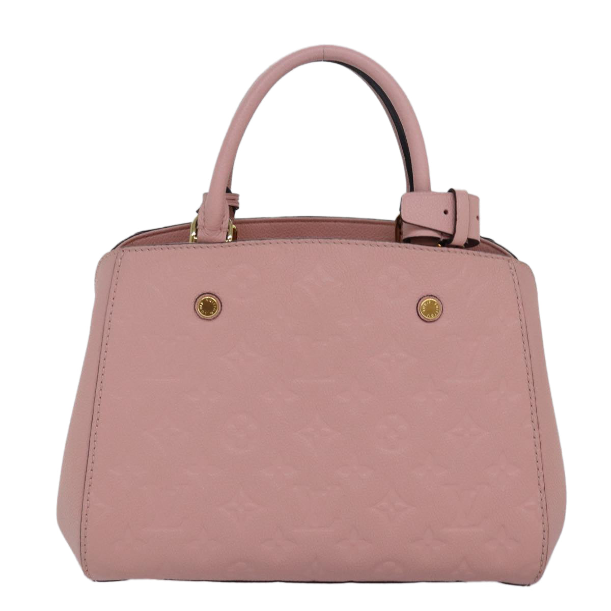 LOUIS VUITTON Monogram Empreinte Montaigne BB Bag Pink Rose M44123 Auth fm3558A