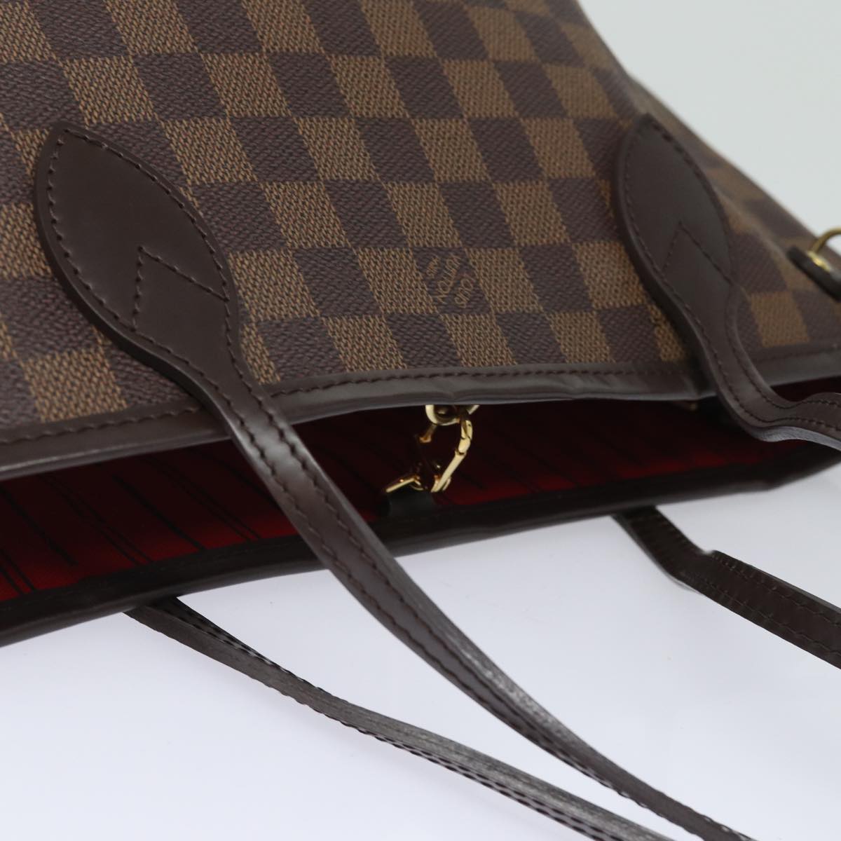 LOUIS VUITTON Damier Ebene Neverfull PM Tote Bag N51109 LV Auth fm3574A