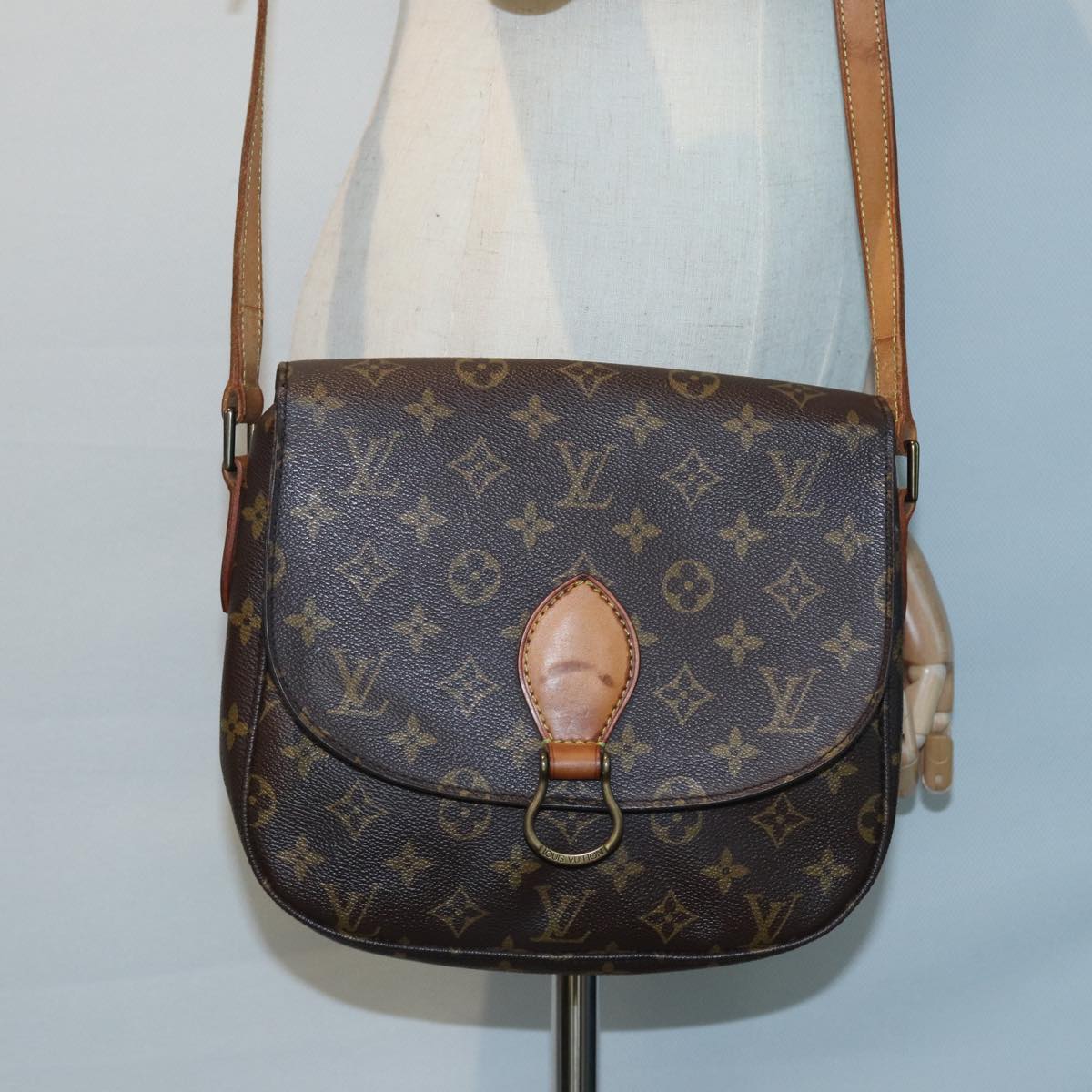 LOUIS VUITTON Monogram Saint Cloud GM Shoulder Bag M51242 LV Auth fm3576