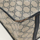 GUCCI GG Supreme Sherry Line Hand Bag PVC Navy Red Auth fm3583-15