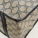 GUCCI GG Supreme Sherry Line Hand Bag PVC Navy Red Auth fm3583-11