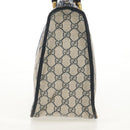 GUCCI GG Supreme Sherry Line Hand Bag PVC Navy Red Auth fm3583-3