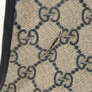 GUCCI GG Supreme Sherry Line Hand Bag PVC Navy Red Auth fm3583-4