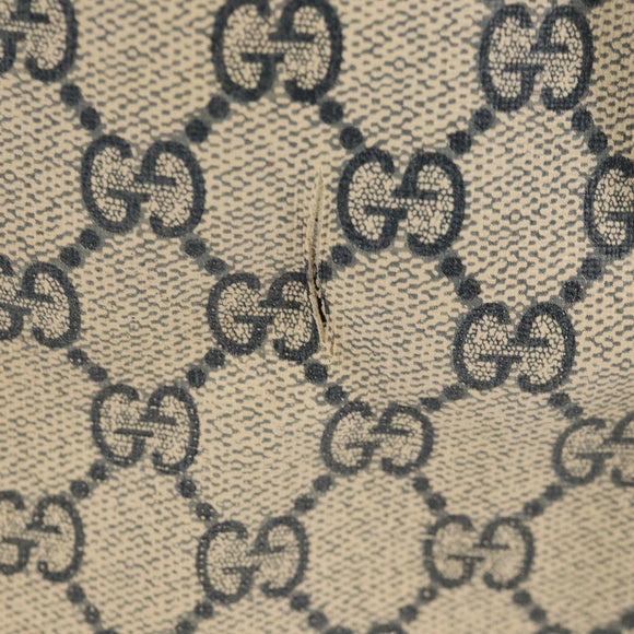 GUCCI GG Supreme Sherry Line Hand Bag PVC Navy Red Auth fm3583