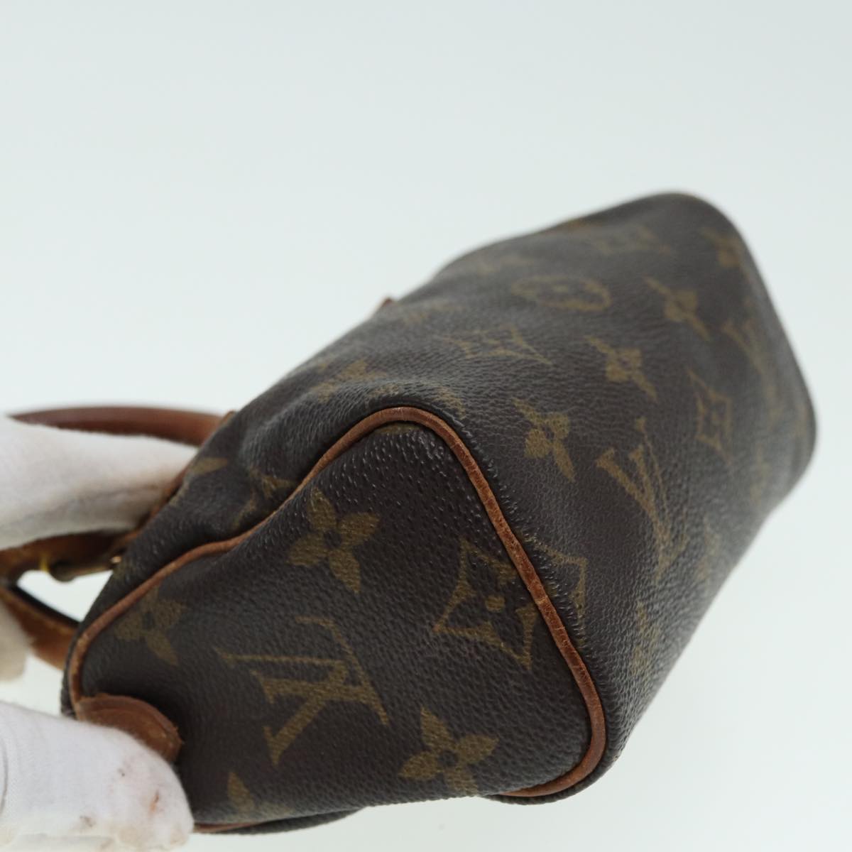 LOUIS VUITTON Monogram Mini Speedy Hand Bag M41534 LV Auth fm3593