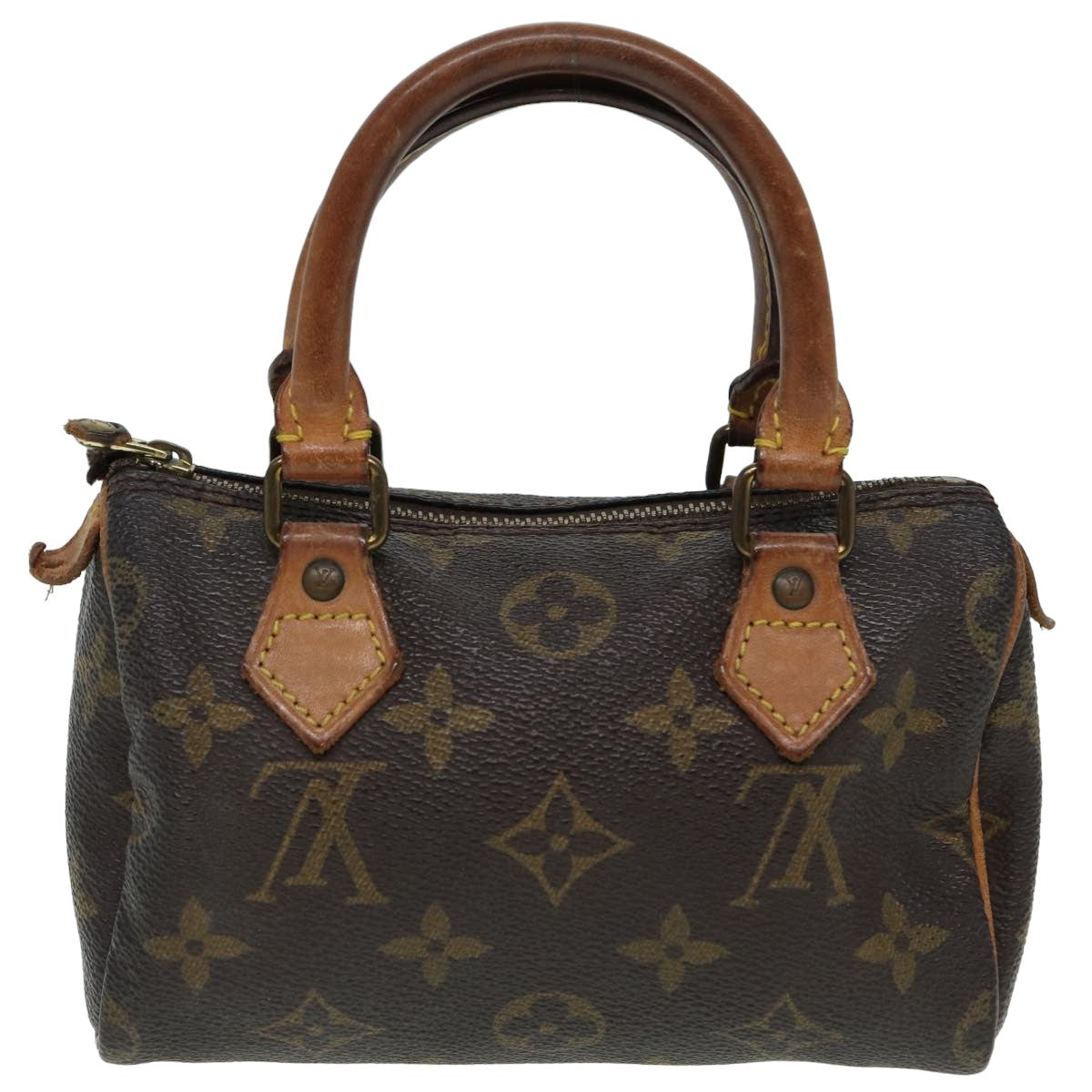 LOUIS VUITTON Monogram Mini Speedy Hand Bag M41534 LV Auth fm3593