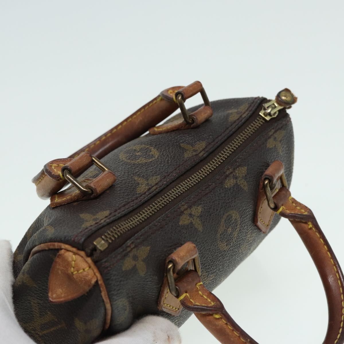 LOUIS VUITTON Monogram Mini Speedy Hand Bag M41534 LV Auth fm3593