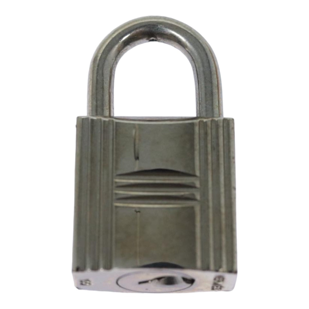 HERMES Cadena Padlock metal Silver Auth fm3604