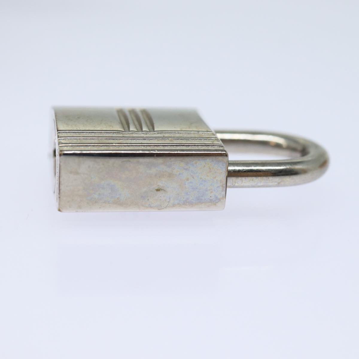 HERMES Cadena Padlock metal Silver Auth fm3604