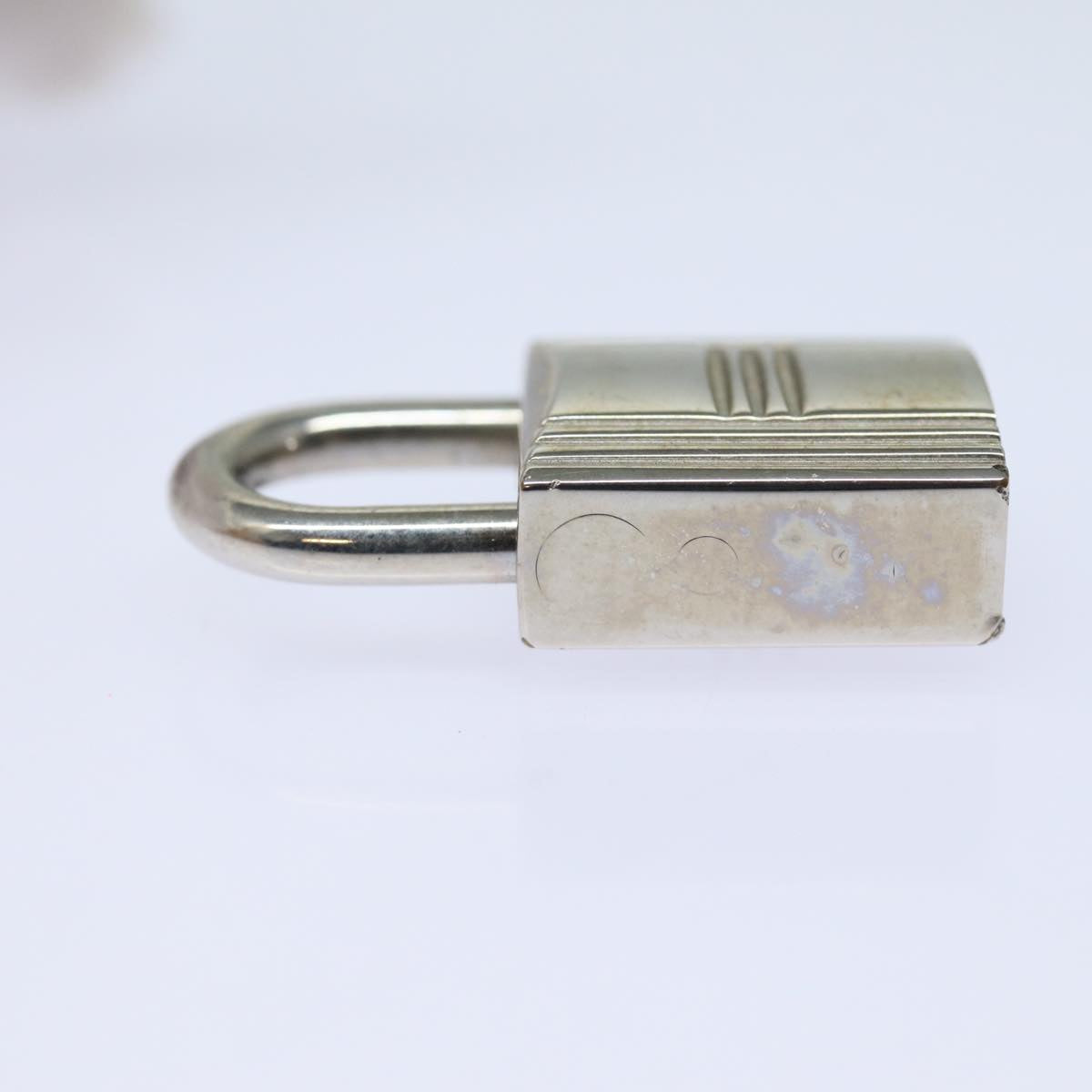 HERMES Cadena Padlock metal Silver Auth fm3604