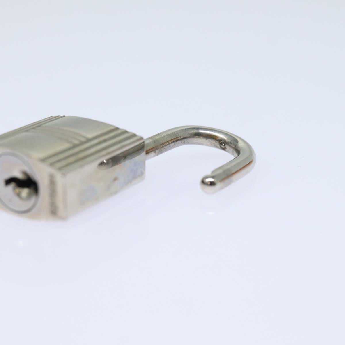 HERMES Cadena Padlock metal Silver Auth fm3604