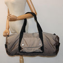 CHANEL Sports Line Boston Bag Nylon Black Gray CC Auth fm3627-25