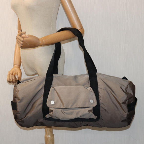 CHANEL Sports Line Boston Bag Nylon Black Gray CC Auth fm3627