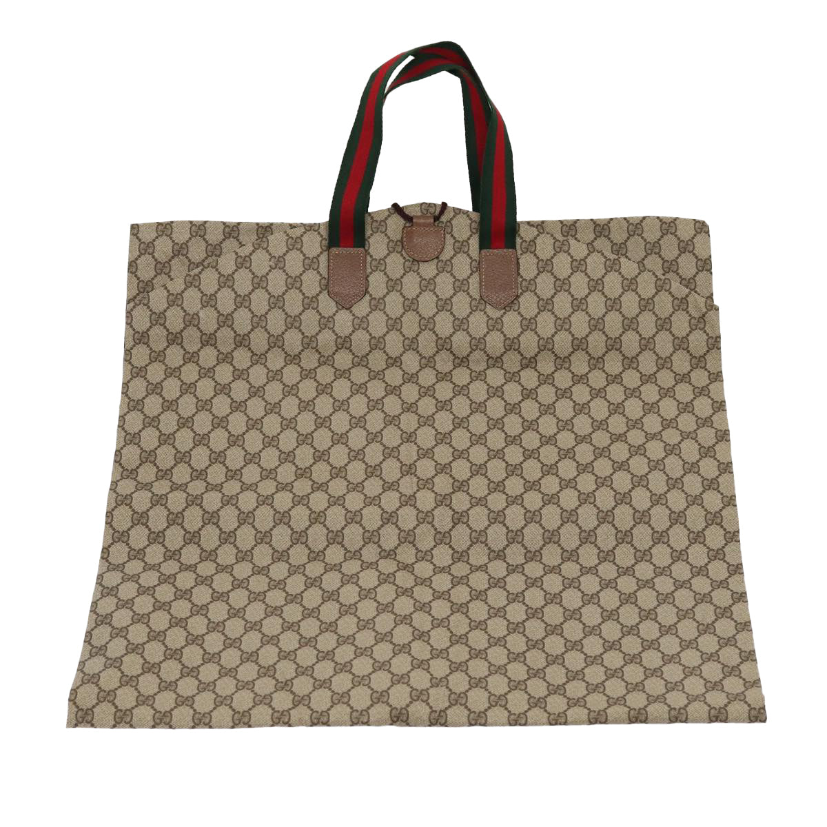 GUCCI GG Canvas Web Sherry Line Garment Cover Coated Canvas Beige Auth fm3630