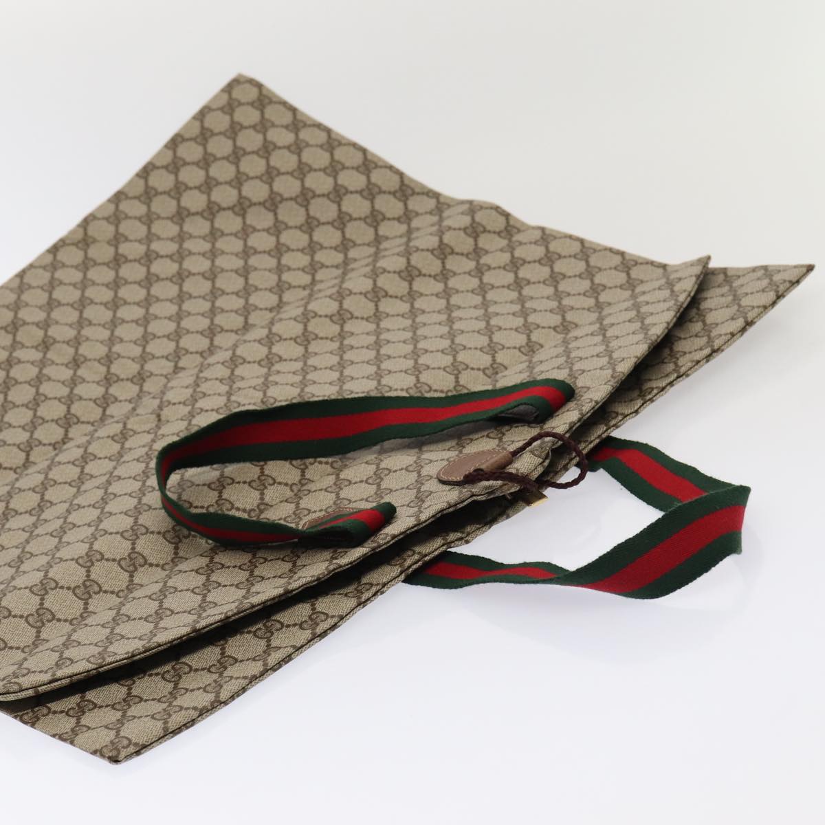 GUCCI GG Canvas Web Sherry Line Garment Cover Coated Canvas Beige Auth fm3630