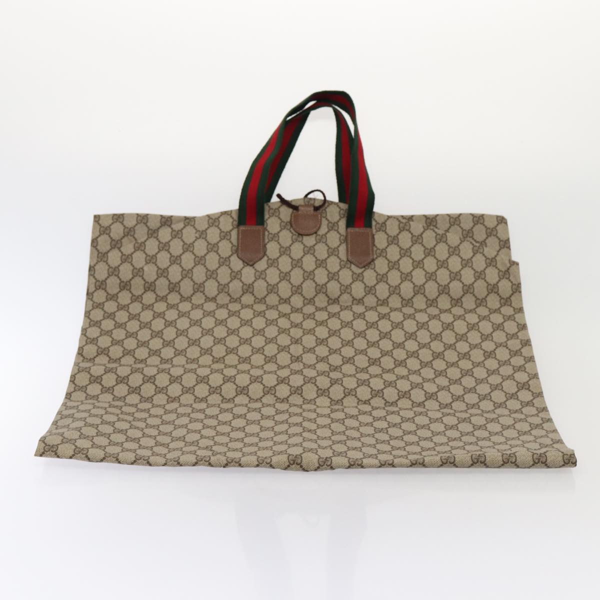 GUCCI GG Canvas Web Sherry Line Garment Cover Coated Canvas Beige Auth fm3630