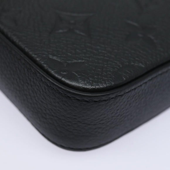 LOUIS VUITTON Empreinte Pochette Felice Chain Wallet Black M64064 Auth fm3634SM