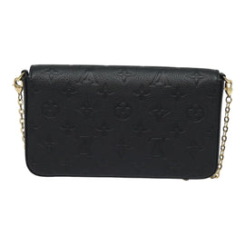 LOUIS VUITTON Empreinte Pochette Felice Chain Wallet Black M64064 Auth fm3634SM - 0