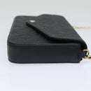 LOUIS VUITTON Empreinte Pochette Felice Chain Wallet Black M64064 Auth fm3634SM-4