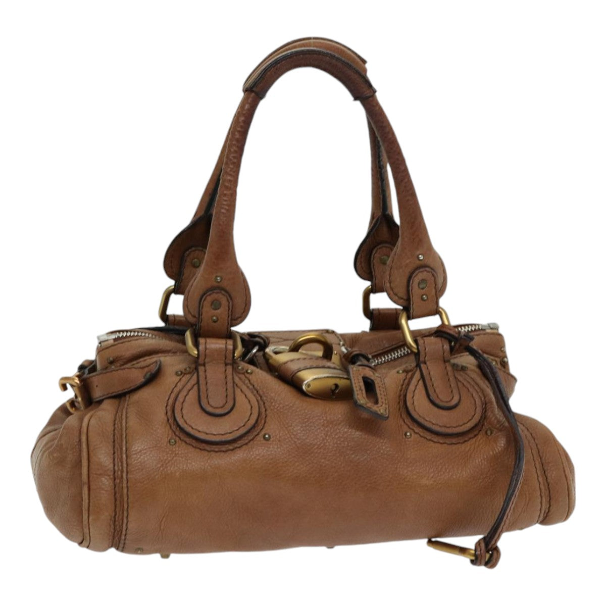 Chloe Paddington Hand Bag Leather Brown Auth fm3642