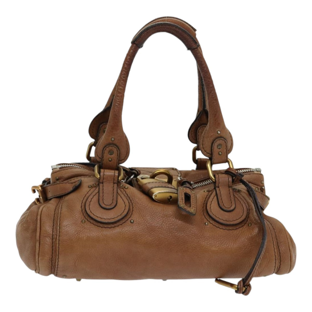 Chloe Paddington Hand Bag Leather Brown Auth fm3642