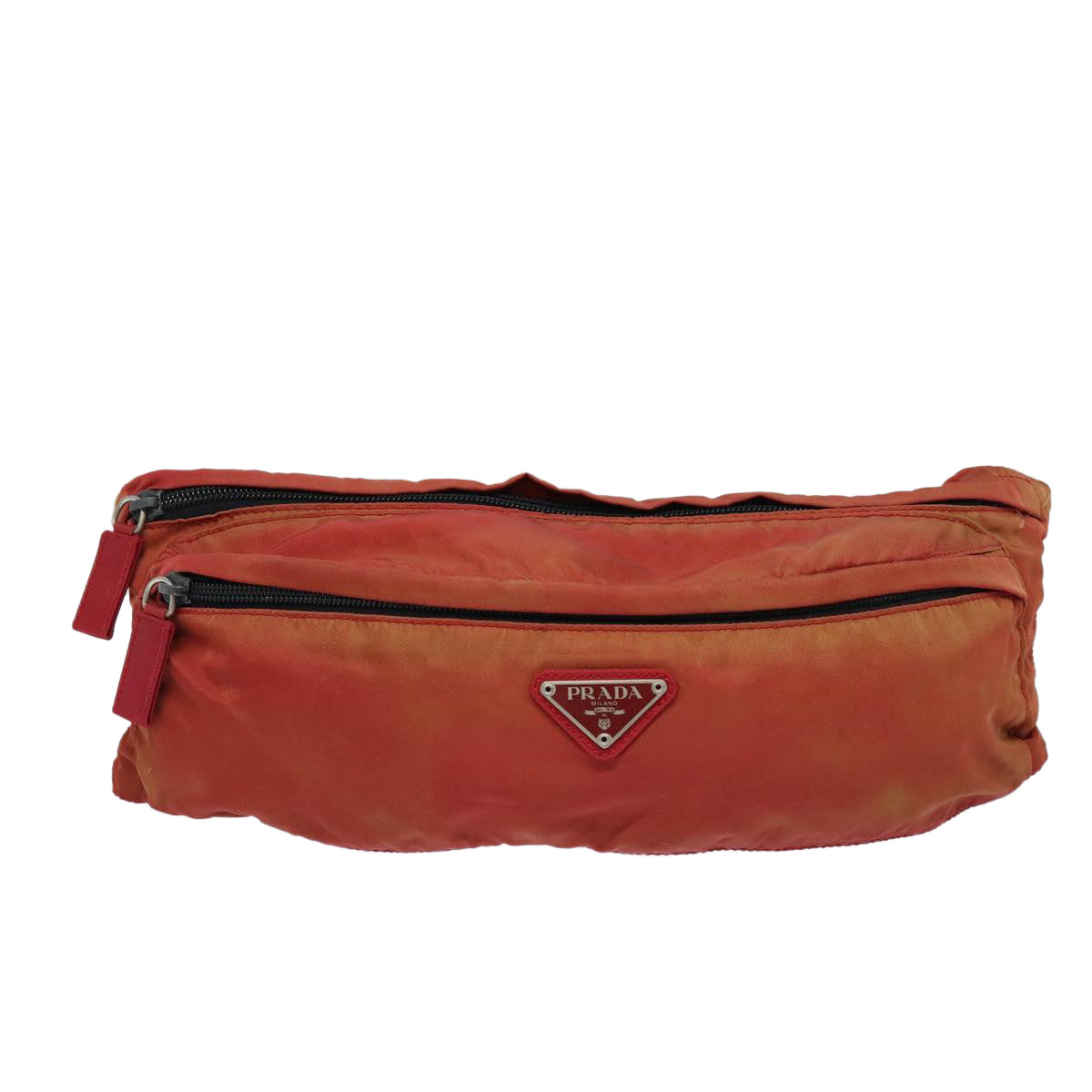 PRADA Waist bag Nylon Red Auth fm3648