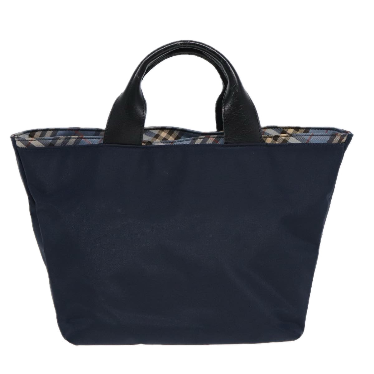 BURBERRY Nova Check Hand Bag Nylon Navy Auth fm3652 - 0