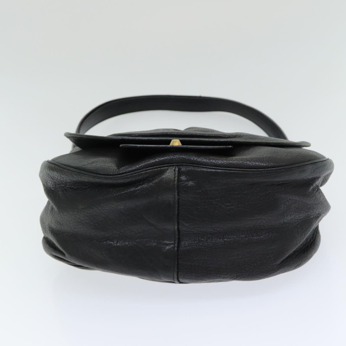 Chloe Shoulder Bag Leather Black Auth fm3654