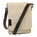 FENDI Canvas Shoulder Bag Beige Auth fm3657-1