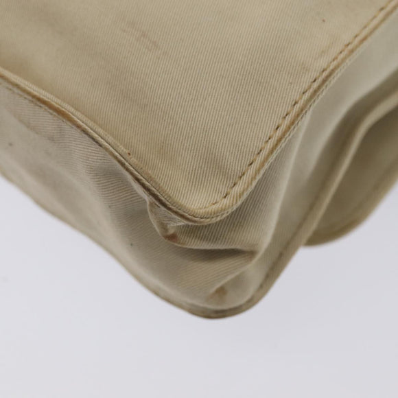 FENDI Canvas Shoulder Bag Beige Auth fm3657