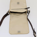 FENDI Canvas Shoulder Bag Beige Auth fm3657-19